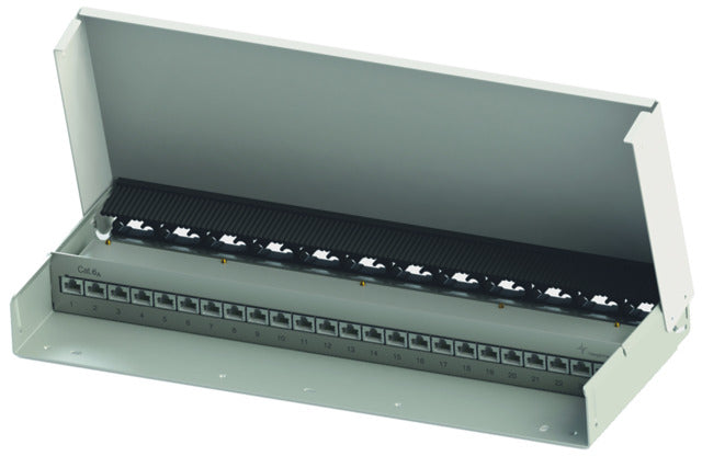Telegärtner Mini-Verteiler MPD24-HS K Cat.6A(IEC), inkl. Kabelführung, reinweiß Telegärtner Mini-Verteiler MPD24-HS K Cat.6A(IEC), inkl. Kabelführung, reinweiß